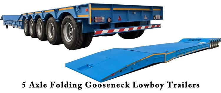 5 Axle Folding Gooseneck Lowboy Trailers For Sale In Nigeria