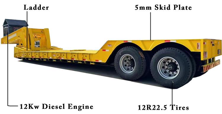 Detachable Neck Lowboy Trailer For Sale In Ghana