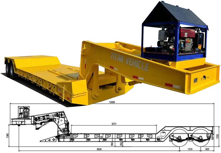 Detachable Neck Lowboy Trailer For Sale In Ghana