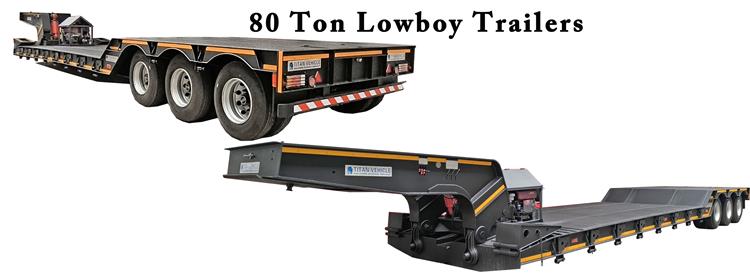 3 Axle 80 Ton Lowboy Trailers for Sale In Senegal