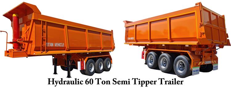 Hydraulic 60 Ton Semi Tipper Trailer for Sale In Senegal