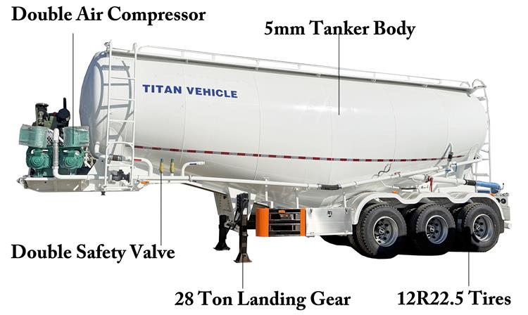 Pneumatic Dry Bulk Tank Trailers For Sale In Congo