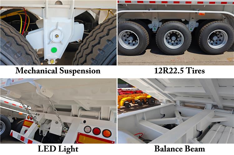 Rear Dumper Semi Truck Trailer for Sale Price In Mali