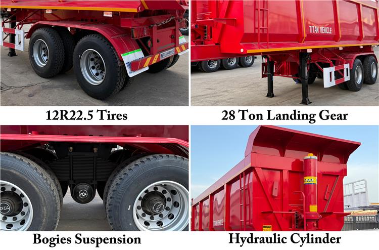 35CBM Tipper Tipping Trailer for Sale Near Me In Sierra Leone