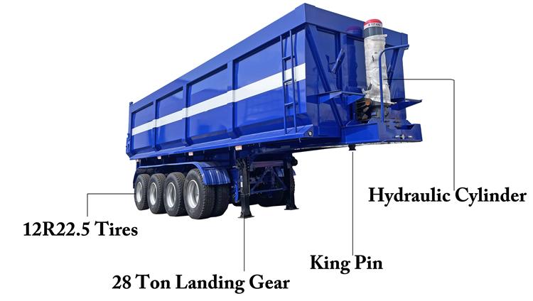 Heavy Hydraulic New Dump Trailers Price For Sale In Congo