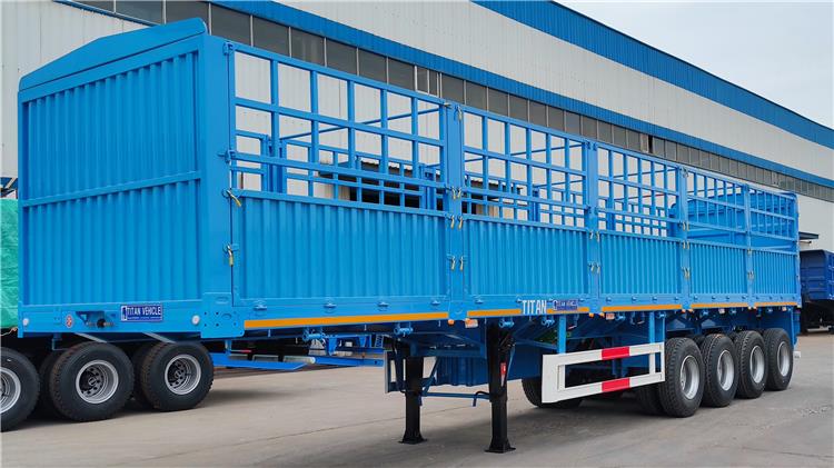 4 Axle Stake Sugar Cane Semi Trailer In Nigeria