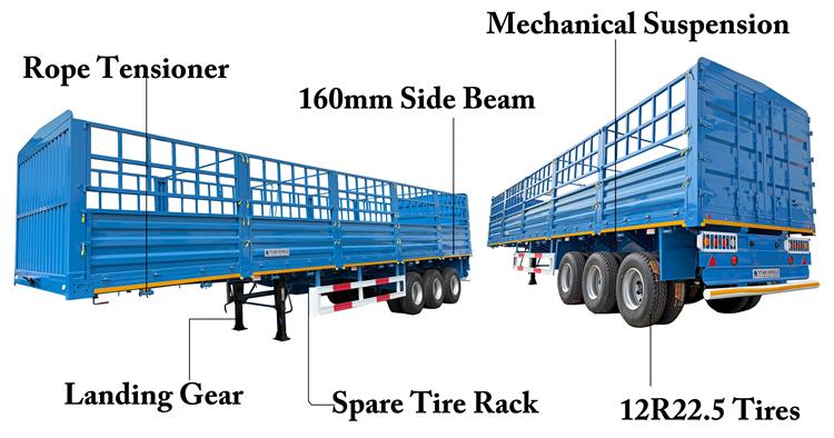 Tri Axle Livestock Animal Transport Trailer for Sale In Sudan