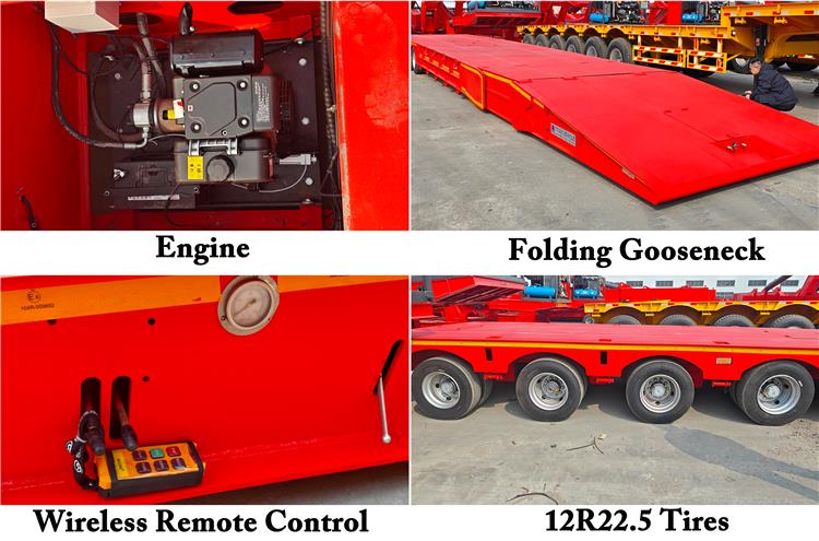 4 Axle Folding Gooseneck Trailer for Sale In Nigeria