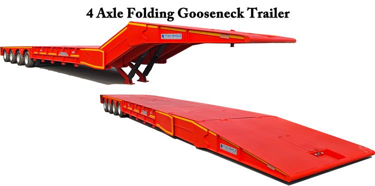 4 Axle Folding Gooseneck Trailer for Sale In Nigeria