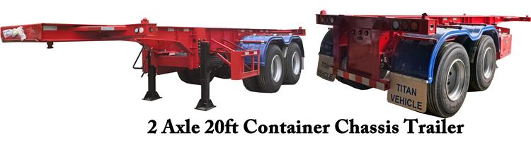 2 Axle 20ft Container Chassis Trailer for Sale In Venezuela