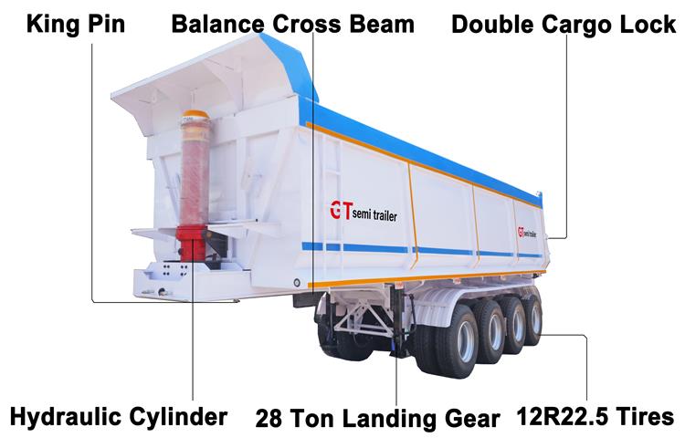 GTS 80 Ton Dump Trailer Sales In Ghana - GTS Trailers Africa Ltd