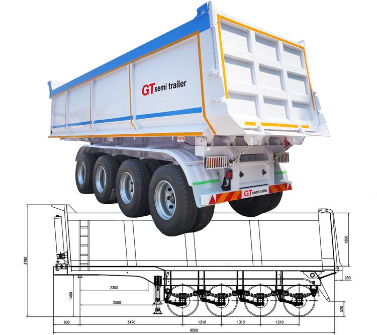 GTS 80 Ton Dump Trailer Sales In Ghana - GTS Trailers Africa Ltd