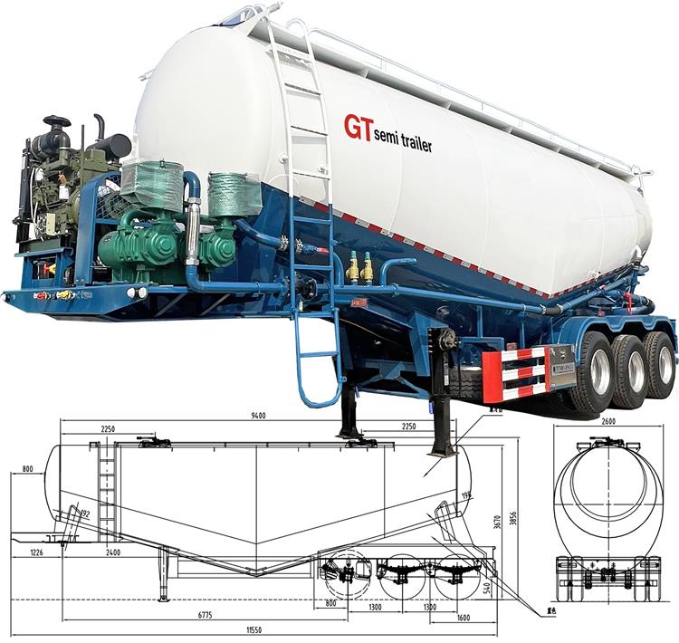 GTS Ghana - 35CBM Bulker Cement Tanker Trailer for Sale In Ghana