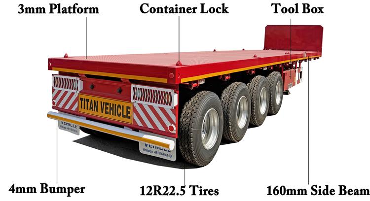 4 Axle Flat Deck Trailer for Sale In Guyana