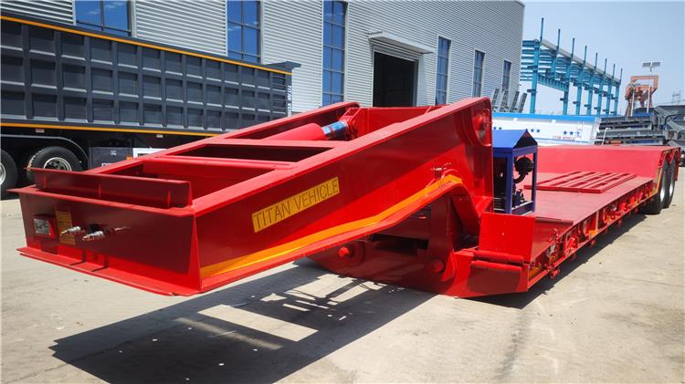 2 Axle 60 Ton Detachable Lowboy Gooseneck Trailer for Sale In Guyana