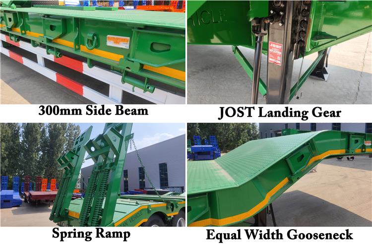 3 Axle Equal Width Gooseneck Low Bed Trailer For Sale In Tanzania