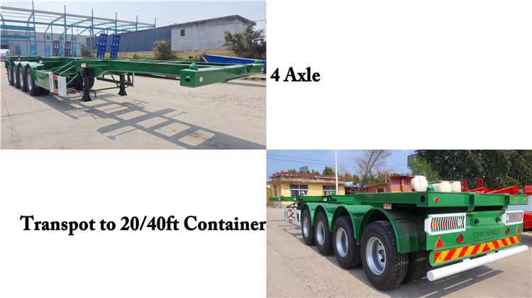 4 Axle 40ft ISO Chassis Container Trailer for Sale In Jamaica