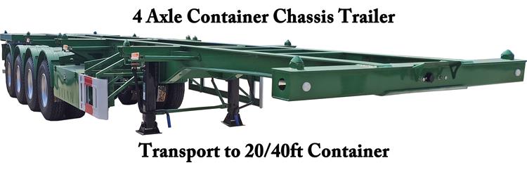 4 Axle 40ft ISO Chassis Container Trailer for Sale In Jamaica