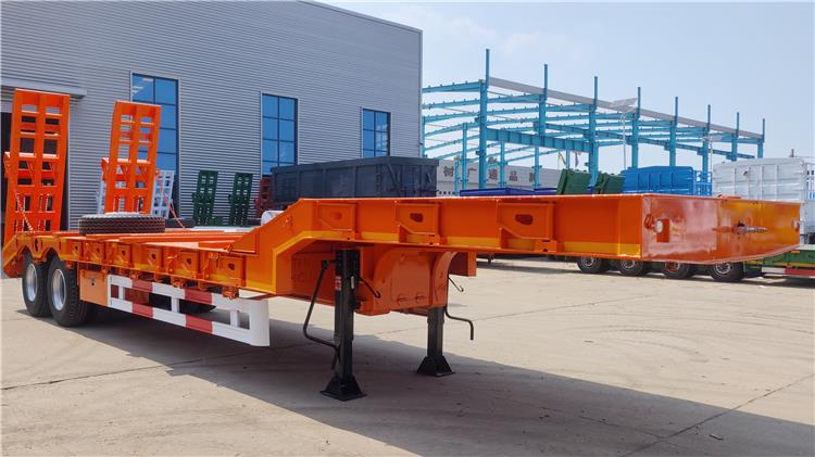 2 Axle 60 Ton Full Width Gooseneck Low Bed Trailer for Sale In Tanzania