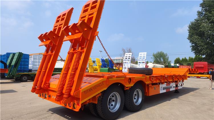 2 Axle 60 Ton Full Width Gooseneck Low Bed Trailer for Sale In Tanzania