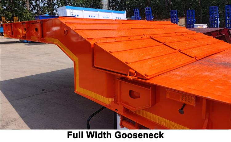 2 Axle 60 Ton Full Width Gooseneck Low Bed Trailer for Sale In Tanzania