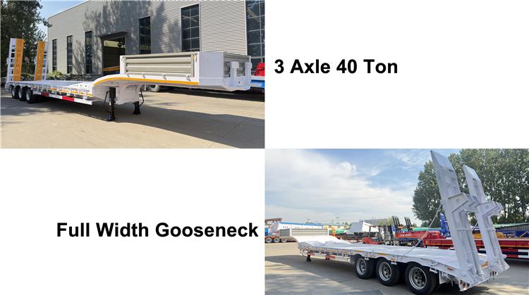 2026 New Model 3 Axle 40 Ton Equal Width Gooseneck Low Bed Trailer for Sale In Tanzania