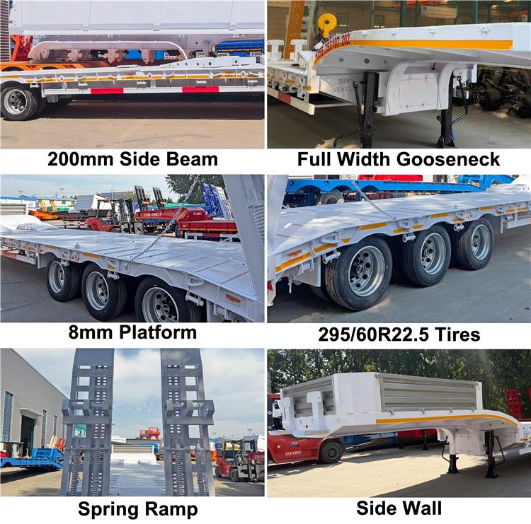 2026 New Model 3 Axle 40 Ton Equal Width Gooseneck Low Bed Trailer for Sale In Tanzania