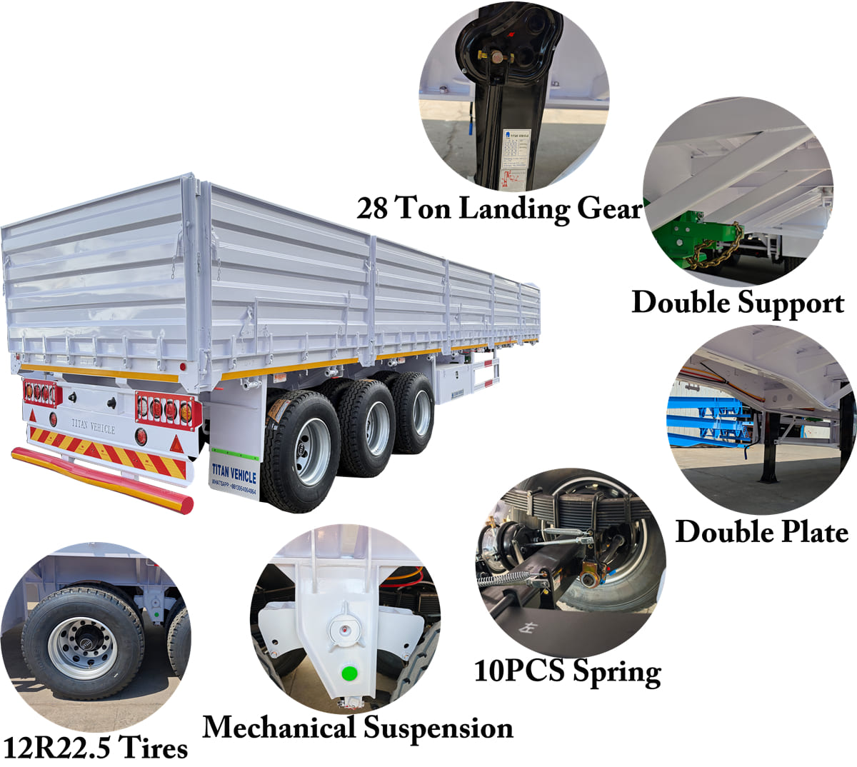 Features of Drop Side Wall Trailer for Sale
