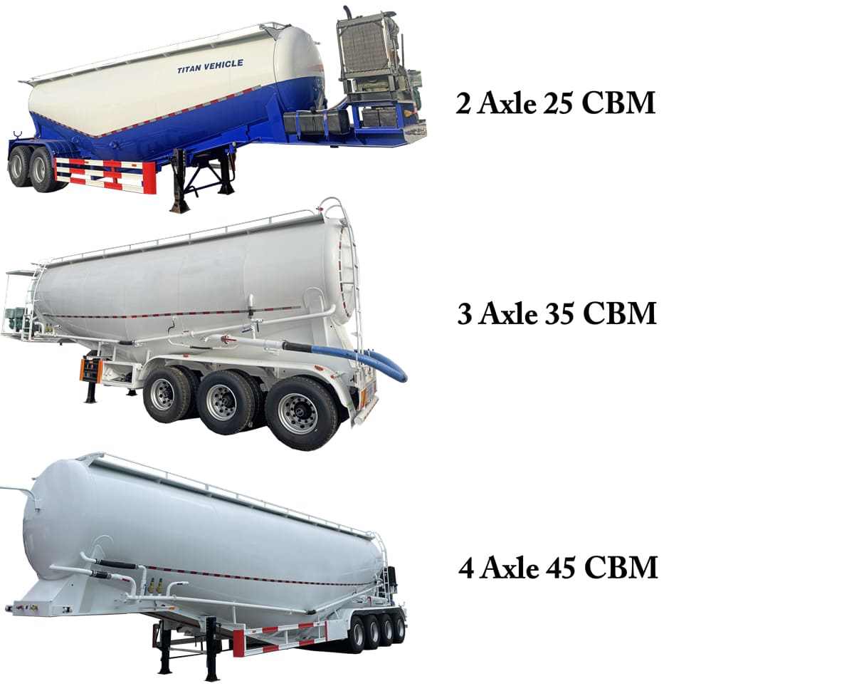 What is the capacity of a Bulk Cement Tanker?