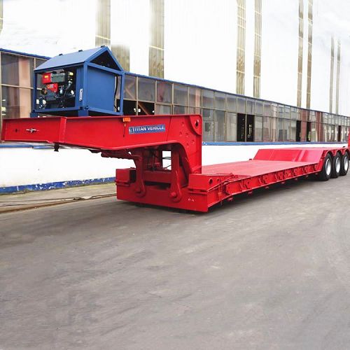 Tri Axle Lowboy Semi Trailer