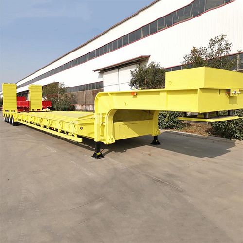 150 Ton 18 Meter Long Low Bed Trailer Truck for Sale in Ghana