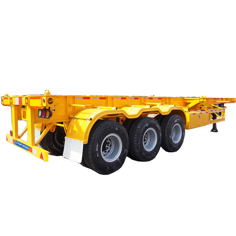 Tri Axle Shipping Container Chassis Trailers