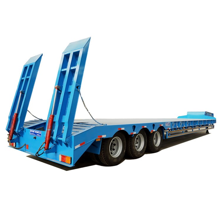 Tri axle lowbed Truck Trailer Semi Trailer