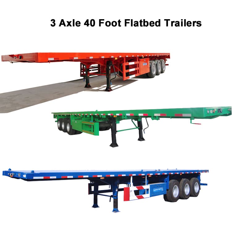 3 Axle 40 Foot Flatbed Trailer