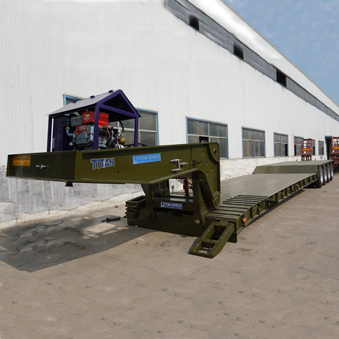 4 Axle Removable Gooseneck Lowboy Trailer