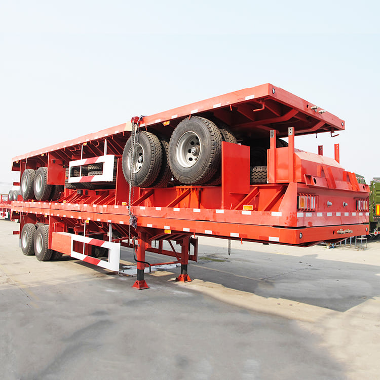 20/40Ft Flat Bed Trailer with Bogie Suspension