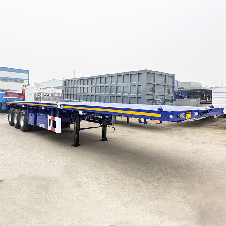 3 Axle Flatbed Semi Truck Trailer