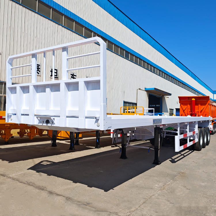 3 Axle Flatbed Semi Truck Trailer