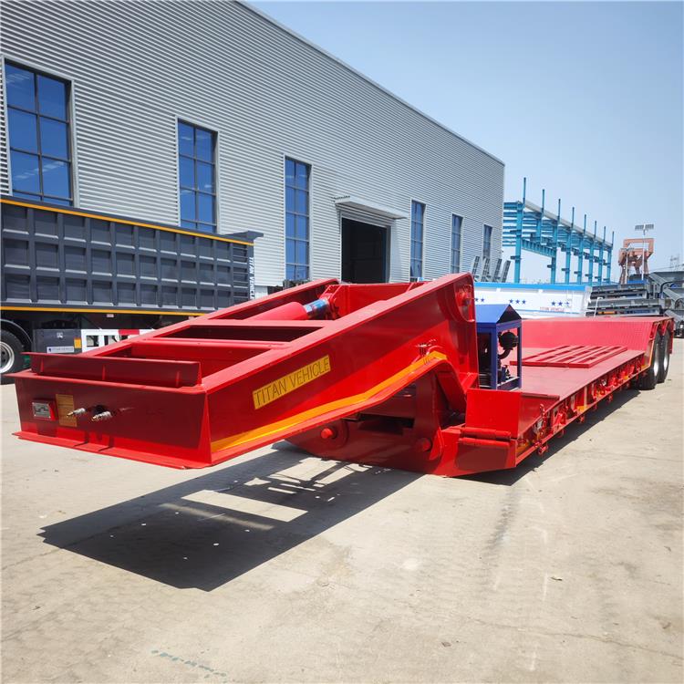 2 Axle 60 Ton Detachable Gooseneck Lowboy Trailer