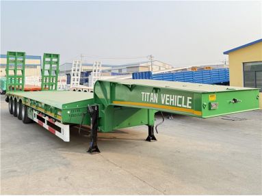 4 Axle 40ft Hydraulic Low Bed Trailer