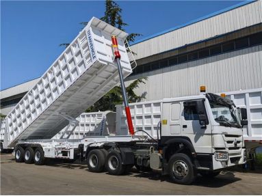 Rear Dumper Semi Truck Trailer