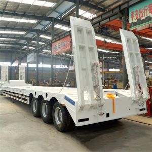 Tri Axle Low Bed Semi Truck Trailer