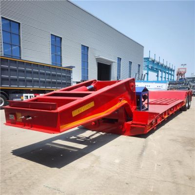 2 Axle 60 Ton Detachable Gooseneck Lowboy Trailer