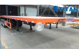 3 axles flatbed container trailer
