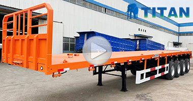 4 Axle Flatbed Trailer with Headboard